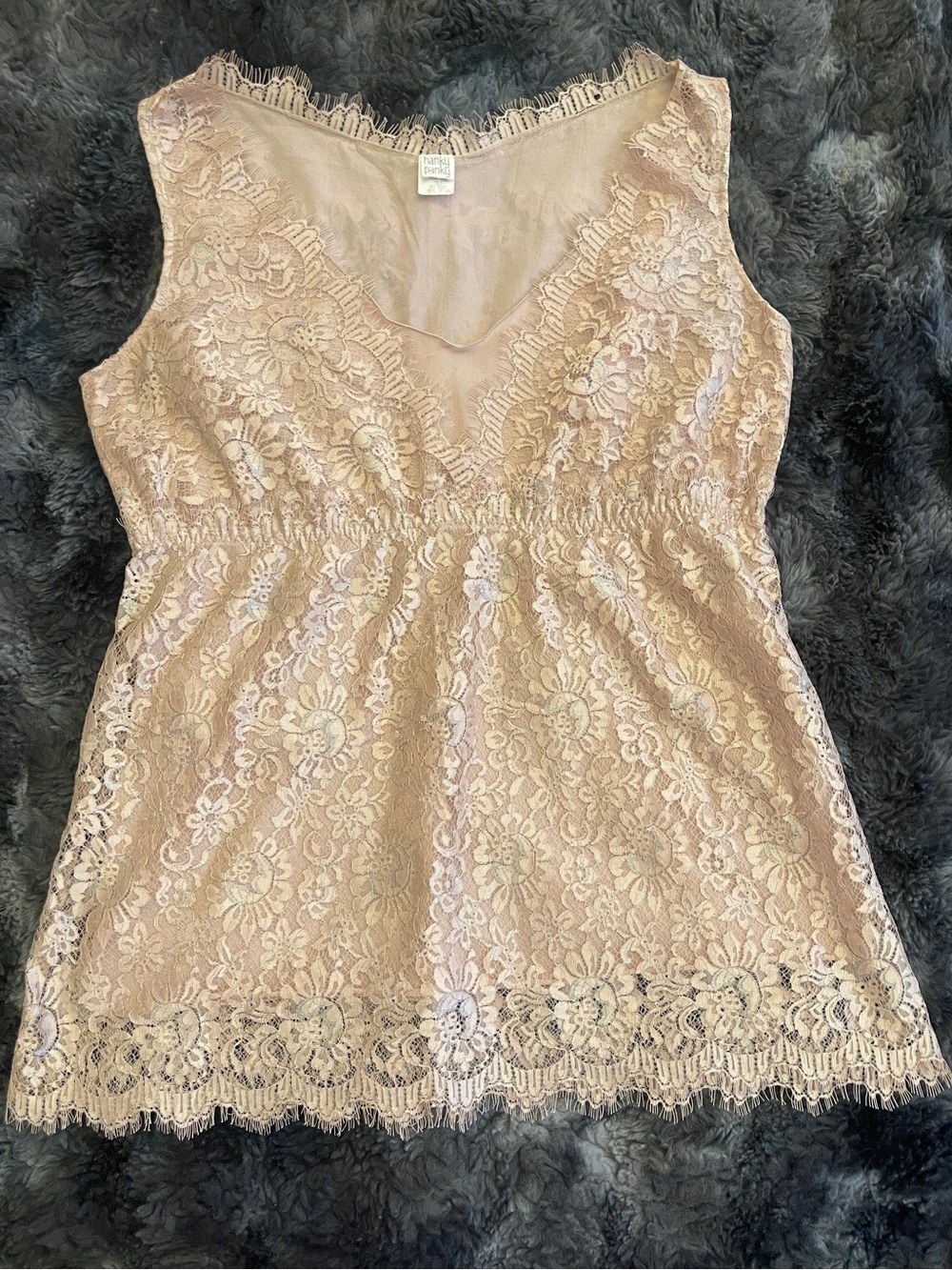 Hank Panky Nude with Silver Shimmer Elastic waist Cami